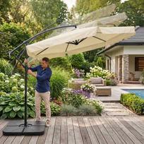 sodo sketis 300 cm - Sodo skėtis Fancy Garden Cynia, smėlio (Sand), 300 cm - 3 nuotrauka