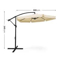sodo sketis 300 cm - Sodo skėtis Fancy Garden Cynia, smėlio (Sand), 300 cm - 8 nuotrauka