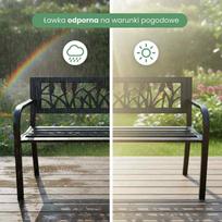 ermitazas lauko suolai - Lauko suoliukas Fancy Garden Lissa, juodas (Black) - 5 nuotrauka