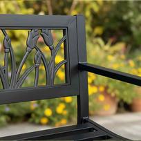 ermitazas lauko suolai - Lauko suoliukas Fancy Garden Lissa, juodas (Black) - 7 nuotrauka
