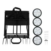 sodo sulankstomas karutis - Sulankstomas sodo karutis Fancy Garden Tyrs, metalas, juodas (Black), 145 l - 2 nuotrauka