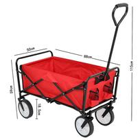 sulankstomas vezimelis - Sulankstomas sodo karutis Fancy Garden Tyrs, metalas, raudona sp., 145 l - 8 nuotrauka