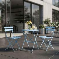 ermitazas stalai - Lauko baldų komplektas Fancy Garden Orion, šviesiai mėlyna, 2 vietų - 3 nuotrauka