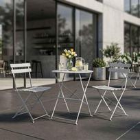 ermitazas stalai - Lauko baldų komplektas Fancy Garden Orion, šviesiai pilka, 2 vietų - 2 nuotrauka