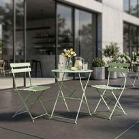 ermitazas stalai - Lauko baldų komplektas Fancy Garden Orion, šviesiai žalia, 2 vietų - 2 nuotrauka