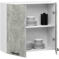 virtuvine spintele 80 cm - Viršutinė virtuvinė spintelė Akord Oliwia, balta/pilka, 80 cm x 30 cm x 72 cm - 6 nuotrauka