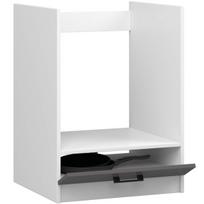 orkaites spintele - Akord Oliwia S60KU Virtuvinė spintelė orkaitei, balta/pilka (White/Grey) - 5 nuotrauka