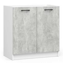 olivia virtuve - Virtuvės baldų komplektas Akord Oliwia, baltas/pilkas (White/Grey), 1.8 m - 2 nuotrauka
