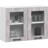 olivia virtuve - Virtuvės baldų komplektas Akord Oliwia, baltas/pilkas (White/Grey), 1.8 m - 4 nuotrauka