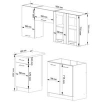olivia virtuve - Virtuvės baldų komplektas Akord Oliwia H720 180 cm, balta (White) - 10 nuotrauka