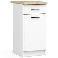 olivia virtuve - Virtuvinių spintelių komplektas NORE OLIVIA H720, 240 cm, balta/betono (White/Concrete) - 4 nuotrauka
