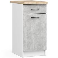 olivia virtuve - Virtuvės baldų komplektas Akord Oliwia, baltas/pilkas (White/Grey) - 3 nuotrauka