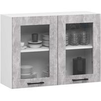 olivia virtuve - Virtuvės baldų komplektas Akord Oliwia, baltas/pilkas (White/Grey) - 6 nuotrauka
