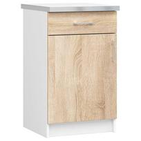 virtuves komplektai 180 - Virtuvės baldų komplektas Akord Lima, baltas/rudas (White/Brown) - 3 nuotrauka