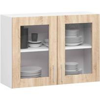 virtuves komplektai 180 - Virtuvės baldų komplektas Akord Lima, baltas/rudas (White/Brown) - 4 nuotrauka