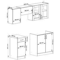 virtuves komplektai 180 - Virtuvės baldų komplektas Akord Lima, baltas/rudas (White/Brown) - 9 nuotrauka
