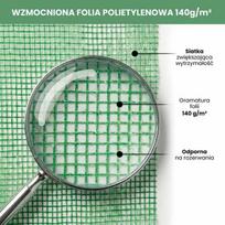 siltnamiai - Arkinis šiltnamis su orlaidėmis Akord Fabryka Mebli SZKOGR32MZIE, polietilenas, 2 x 3 m, žalia sp. - 5 nuotrauka