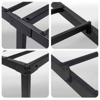 lova 100x200 - Lova VLX Metal, juoda, 213x111 cm, su grotelėmis - 7 nuotrauka