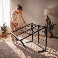metaline lova 160x200 - Lova Metalinis lovos rėmas, 160x200 cm, juodas (Black) - 5 nuotrauka