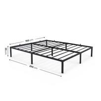metaline lova 160x200 - Lova Metalinis lovos rėmas, 160x200 cm, juodas (Black) - 8 nuotrauka