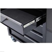 irankio rankena - HOMCOM Įrankių vežimėlis su 5 stalčiais Juodas (Black) - 2 nuotrauka