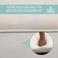 miegamojo lovos suoliukas - HOMCOM Suoliukas, pilkas (Grey), 102 cm x 36 cm x 51 cm - 6 nuotrauka