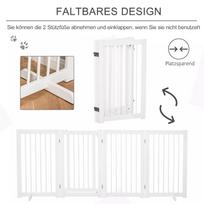 sunu varteliais - PawHut šunų varteliai su durelėmis, 75 cm, balti (White) - 7 nuotrauka
