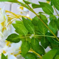 baltas cementas - Dirbtinis augalas vazone, Outsunny, balta/žalia (White/Green), 165 cm - 2 nuotrauka