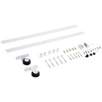 stumdomu sistemu begelis - HOMCOM Stumdomų durų furnitūros rinkinys 183 cm, balta (White) - 3 nuotrauka
