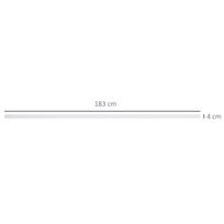 stumdomu sistemu begelis - HOMCOM Stumdomų durų furnitūros rinkinys 183 cm, balta (White) - 8 nuotrauka