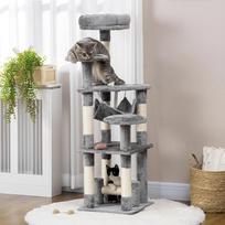 kaciukai medis - PawHut kačių draskyklė, laipiojimo medis, 132 cm, pilka (Grey) - 9 nuotrauka