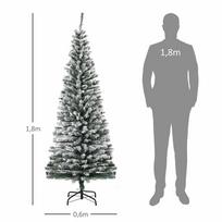 zalia danga - HOMCOM Dirbtinė Kalėdų eglutė 180 cm Pieštukinė pušis su sniegu, 492 šakos laukui - Atgauk 20% - 8 nuotrauka