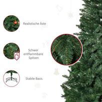eglute - Dirbtinė Kalėdų eglutė HOMCOM, 180 cm, su metaliniu stovu, žalia (Green) - 4 nuotrauka