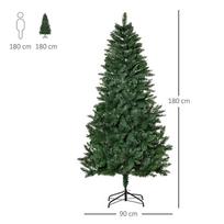 eglute - Dirbtinė Kalėdų eglutė HOMCOM, 180 cm, su metaliniu stovu, žalia (Green) - 8 nuotrauka