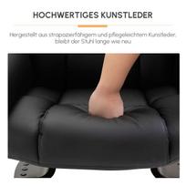 foteliai su masazo funkcija - Fotelis HOMCOM Relax su masažo funkcija ir kojų pakoja, juodas (Black) - 4 nuotrauka