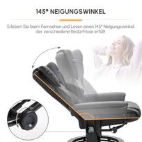 foteliai su masazo funkcija - Fotelis HOMCOM Relax su masažo funkcija ir kojų pakoja, juodas (Black) - 7 nuotrauka