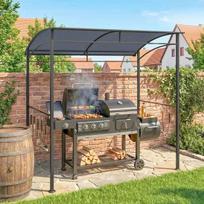 pavesine nuo lietaus - Pavėsinė Outsunny, 215x150x174/220 cm, Juoda (Black) - 9 nuotrauka