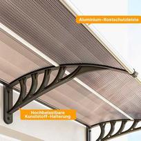 duru stogelis - Outsunny Stogelis durims/langams, 303x96x27 cm, rudas (Brown) ir juodas (Black) - 3 nuotrauka