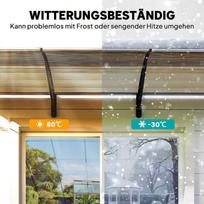 duru stogelis - Outsunny Stogelis durims/langams, 303x96x27 cm, rudas (Brown) ir juodas (Black) - 5 nuotrauka