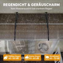 duru stogelis - Outsunny Stogelis durims/langams, 303x96x27 cm, rudas (Brown) ir juodas (Black) - 6 nuotrauka