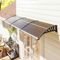 duru stogelis - Outsunny Stogelis durims/langams, 303x96x27 cm, rudas (Brown) ir juodas (Black) - 9 nuotrauka