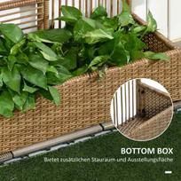 sodo deze - Outsunny Sodo lysvė su treliažu, 103 x 103 x 29 cm - 6 nuotrauka