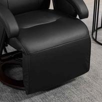fotelis kojom - Fotelis HOMCOM Sukamasis poilsio krėslas, juoda (Black) - 2 nuotrauka