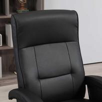 fotelis kojom - Fotelis HOMCOM Sukamasis poilsio krėslas, juoda (Black) - 3 nuotrauka