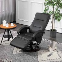 fotelis kojom - Fotelis HOMCOM Sukamasis poilsio krėslas, juoda (Black) - 4 nuotrauka