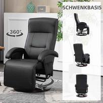 fotelis kojom - Fotelis HOMCOM Sukamasis poilsio krėslas, juoda (Black) - 5 nuotrauka