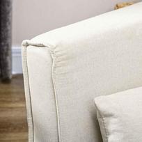 sulankstoma sofa lova - Fotelis HOMCOM Sofa-Lova, kreminė balta (Cream White) - 2 nuotrauka