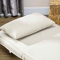 sulankstoma sofa lova - Fotelis HOMCOM Sofa-Lova, kreminė balta (Cream White) - 4 nuotrauka