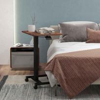 reguliuojamo aukscio staliukas su ratukais - Vinsetto Reguliuojamo aukščio kompiuterio stalas Kaimiškas rudas (Rustic Brown) - 3 nuotrauka