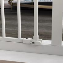 metalas varteliai - PawHut šunų apsauginiai varteliai, 74-80/87-94 cm, balti (White) - 3 nuotrauka